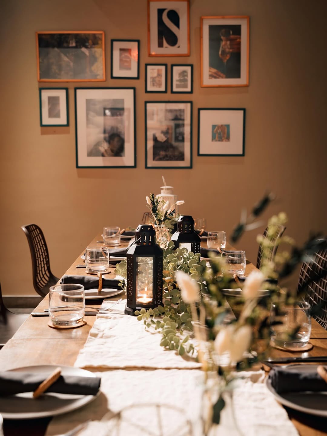 Table set for dinner at Mijo Comfort Food