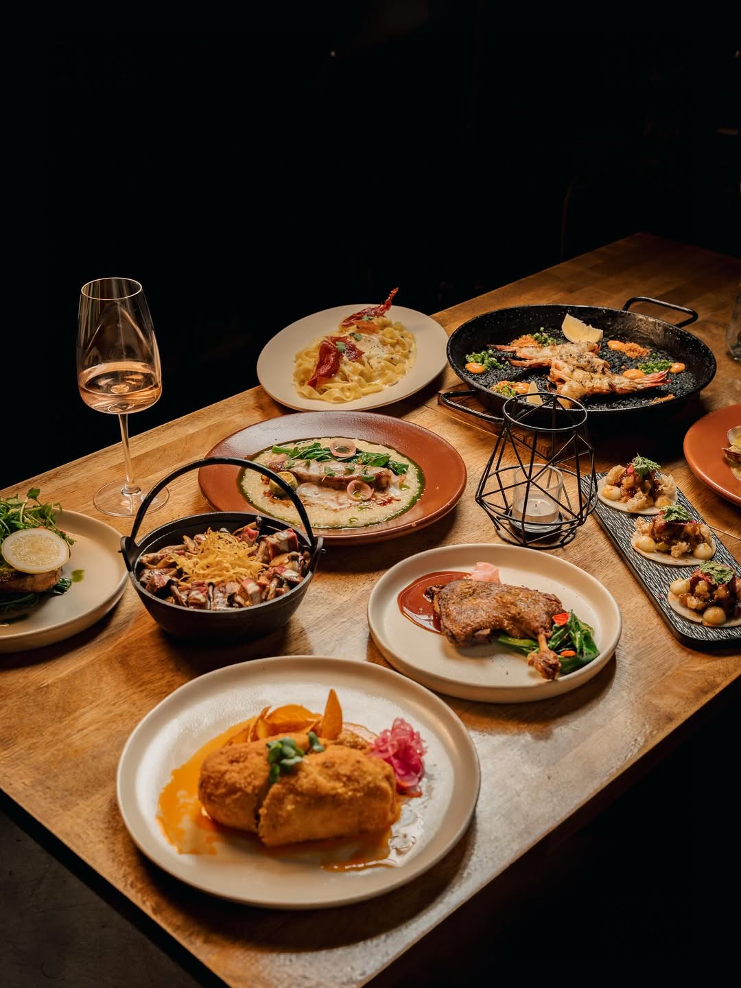 Sharing plates spread at Mijo